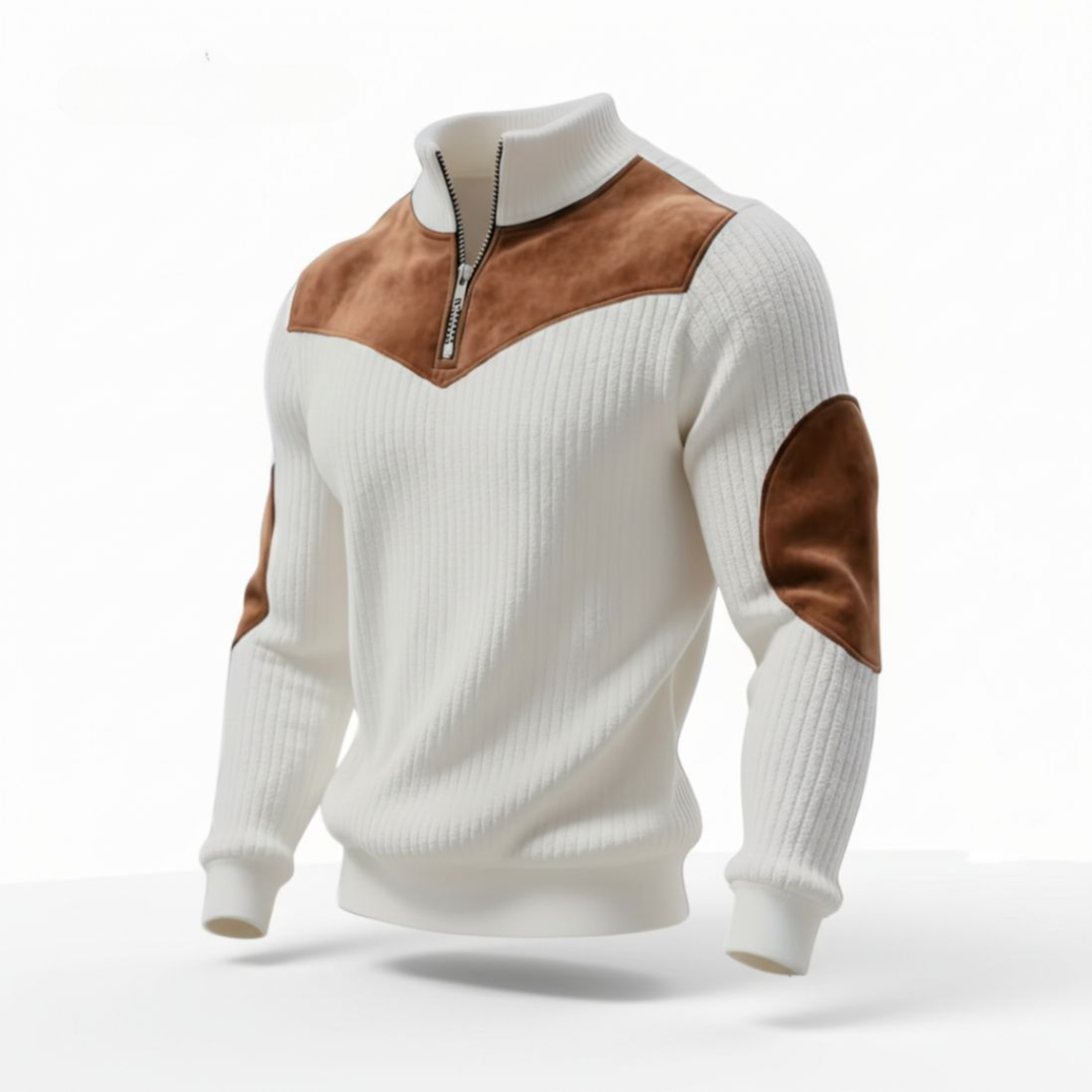 Signature Ribbed Knit-Zip