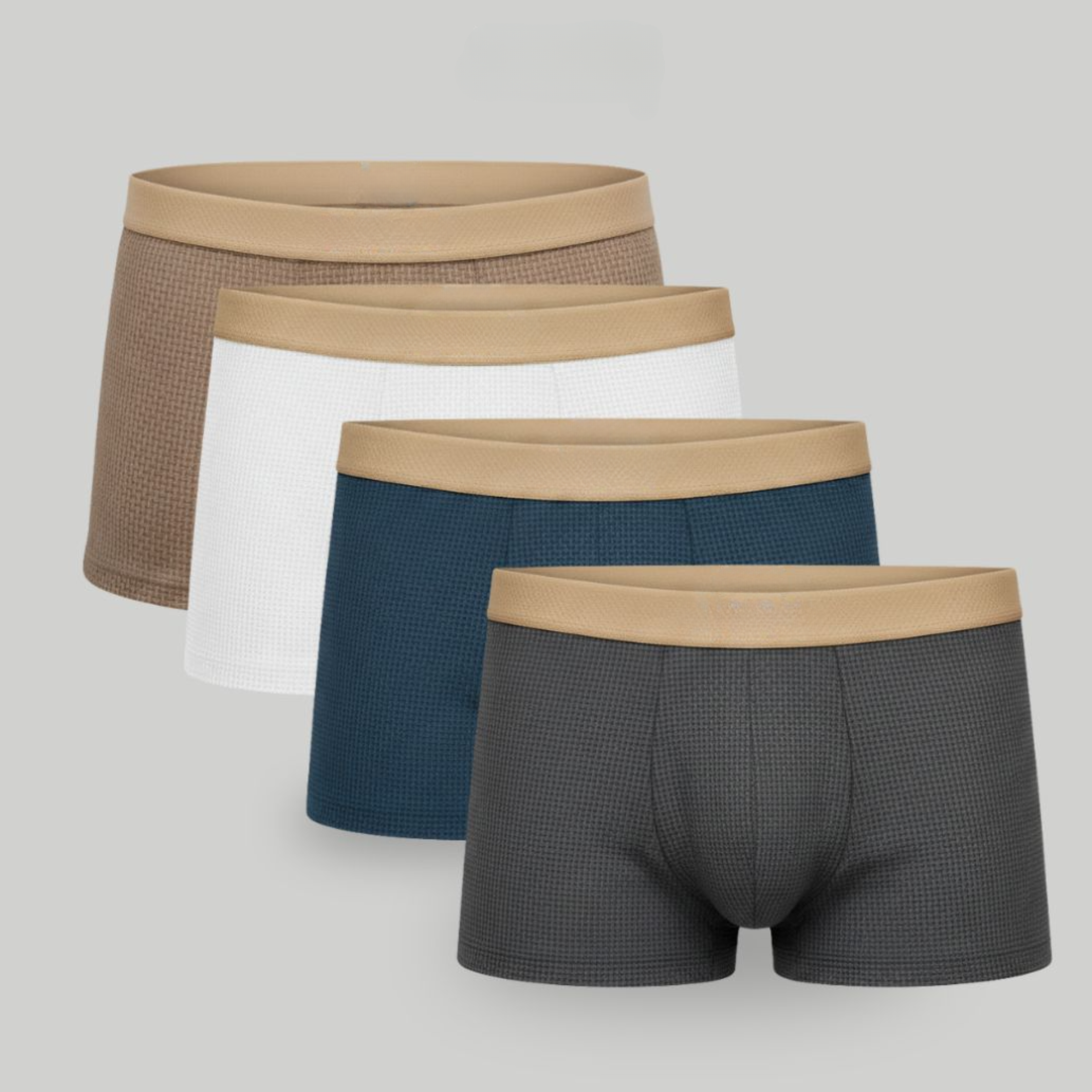 Waffle Knit Boxer Briefs (Set of 4)